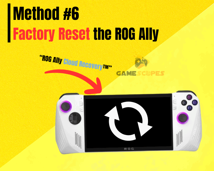 The best way to fix when ASUS ROG Ally not reading SD card is to restore the console to factory defaults. Remember that this process will erase all content and information stored on the console, leading to irreversible losses!