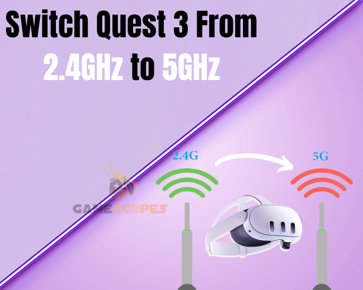 Wheb Oculus Quest 3 won't connect to Wi-Fi, switch the connection of the headset from 2.4GHz to 5GHz to improve the coverage.