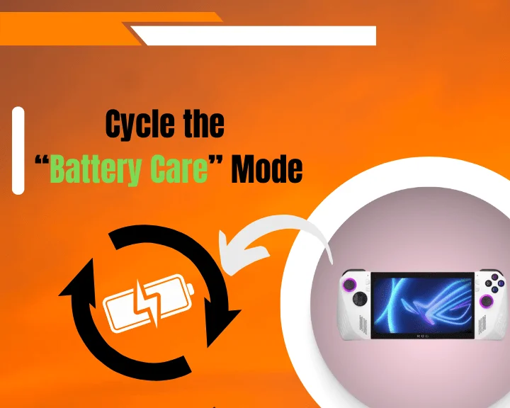 Cycle the Battery Care Mode when ASUS ROG Ally not charging