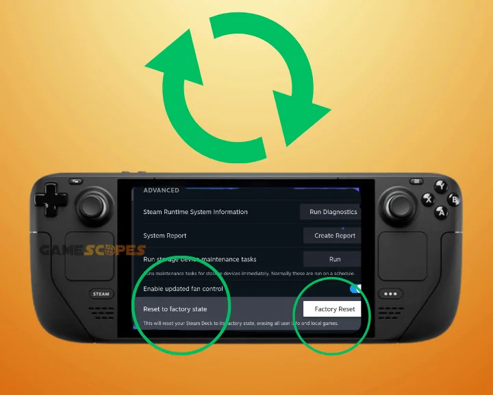 If all else failed and Steam Deck not connecting to WiFi, restore the console to factory defaults!