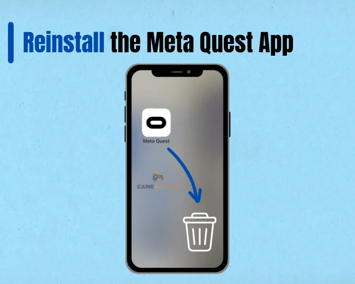 If Oculus Quest 3 stuck on pairing screen, uninstall the Meta Quest app, download it again and attempt to pair the headset freshly.