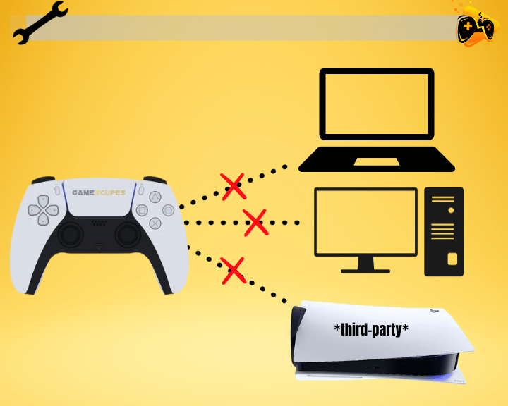 If the PS5 controller won't connect to console issue persists, unpair the controller from other third-party devices.