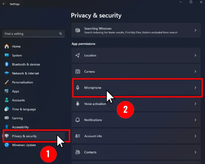 If Valorant mic not working, enter the Privacy and Security tab.