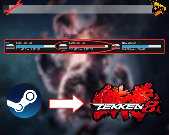 Reducing drive storage on PC when Tekken 8 not launching.