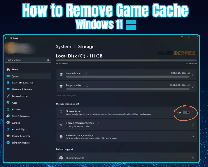 If you don't know how to uninstall games on Windows 11, this image shows how to remove the leftover cache after the uninstallation.