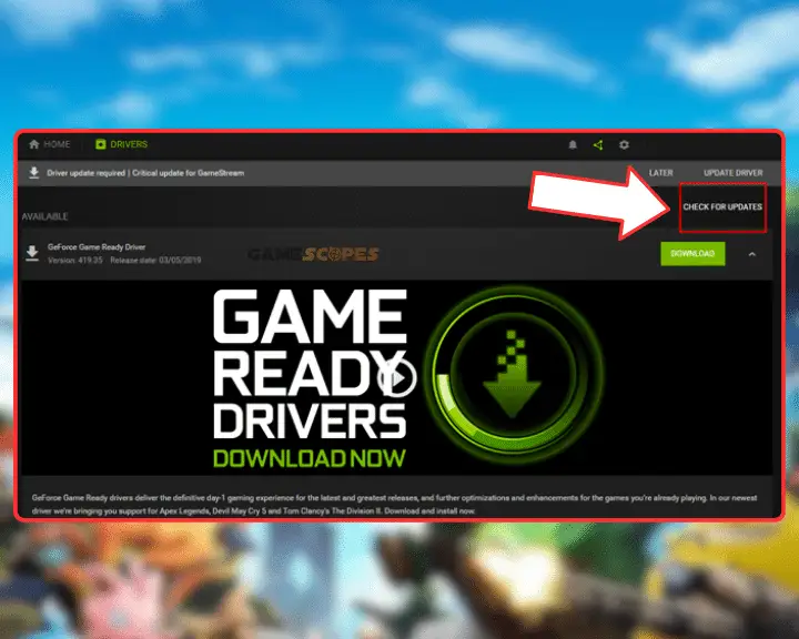 If the Palworld out of video memory error is still there, update the driver version of your NVidia GPU.