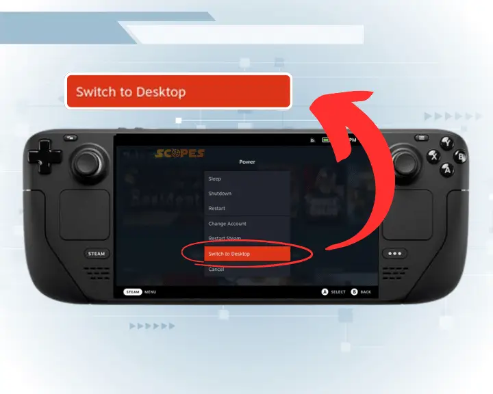 If Steam Deck Dock not working, this image shows how to enable "Desctop Mode" on Steam Deck.