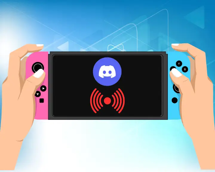 A decorative image showing how to Stream Nintendo Switch gameplay on Discord.