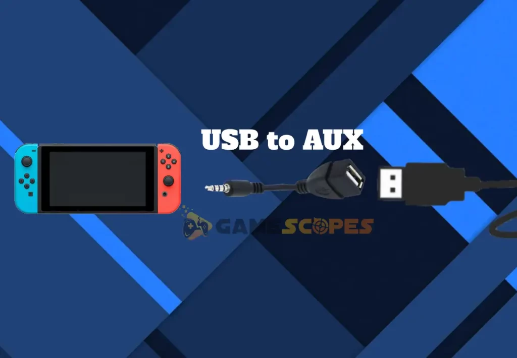 The image is showing how to connect a USB mic to your Nintendo Switch, using an adapter.