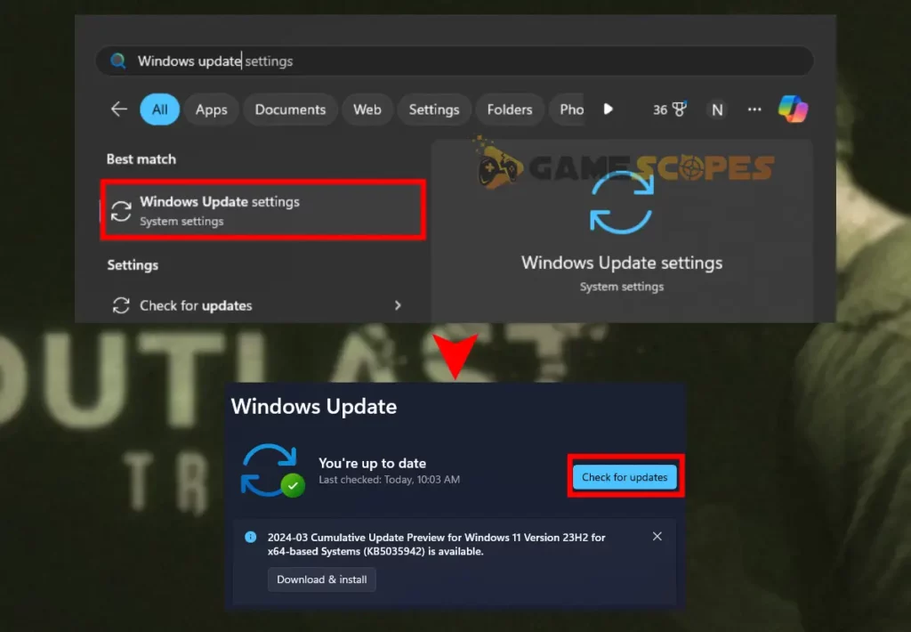 The image is showing how to update Windows 10 and 11.