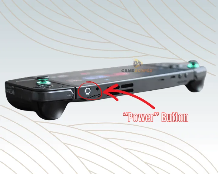An image showing the exact location of the Power button on Lenovo Legion Go.