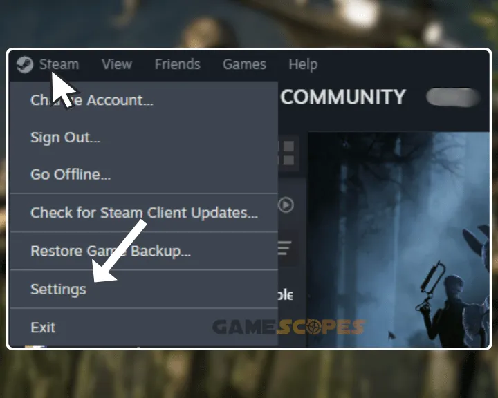 The image is showing the exact options to click when moving game's directory.