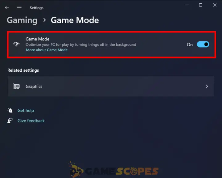 The image is showing how to enable the Game Mode on Windows 10 and 11.