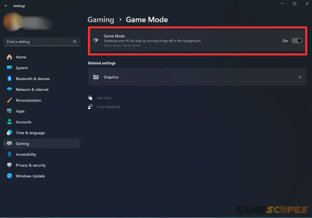 The image visualizes how to enable Game Mode on Windows 10/11, and how to optimize Tarisland FPS on PC.