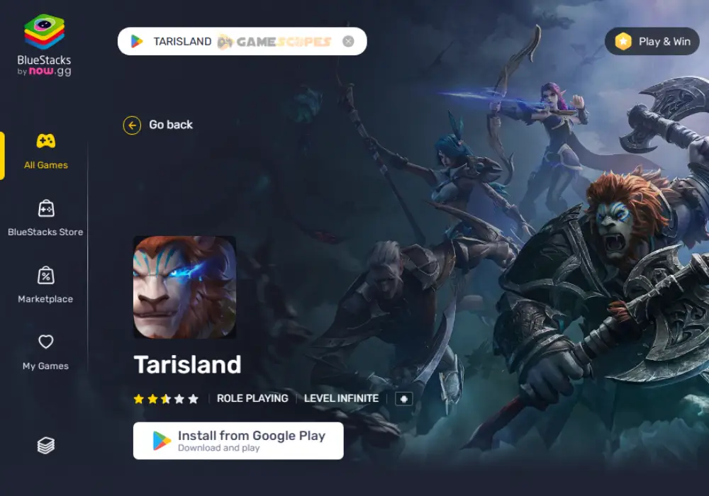 The image displays how to play mobile games on PC, which is a workaround when Tarisland not installing on PC.