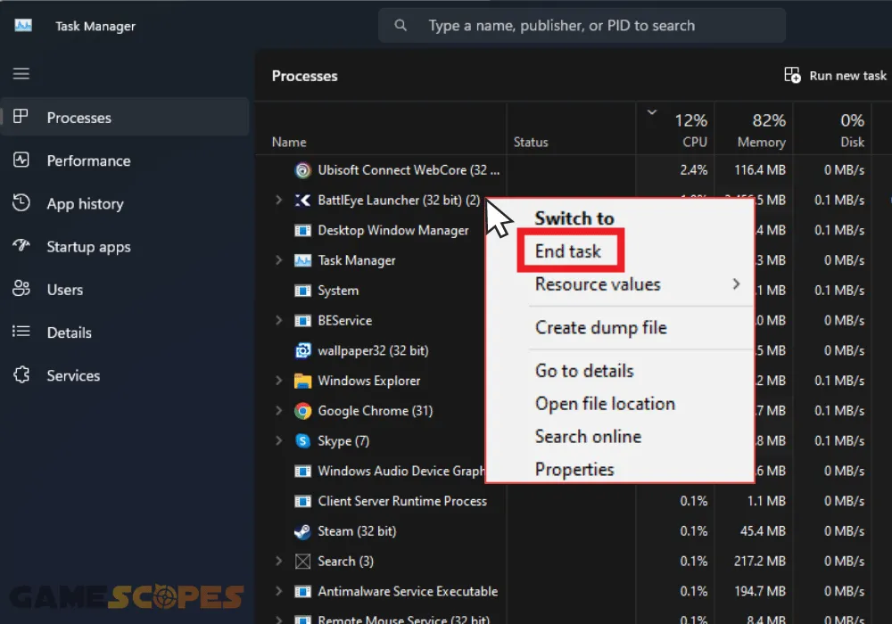 The image shows how to end tasks on Windows 10/11 to relive system utilization.